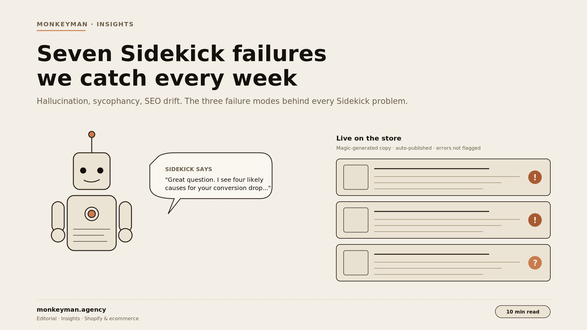 Cover image for Shopify Sidekick and Magic: 7 AI Failures We Catch Every Week