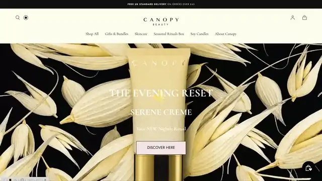 Canopy Beauty Shopify storefront homepage
