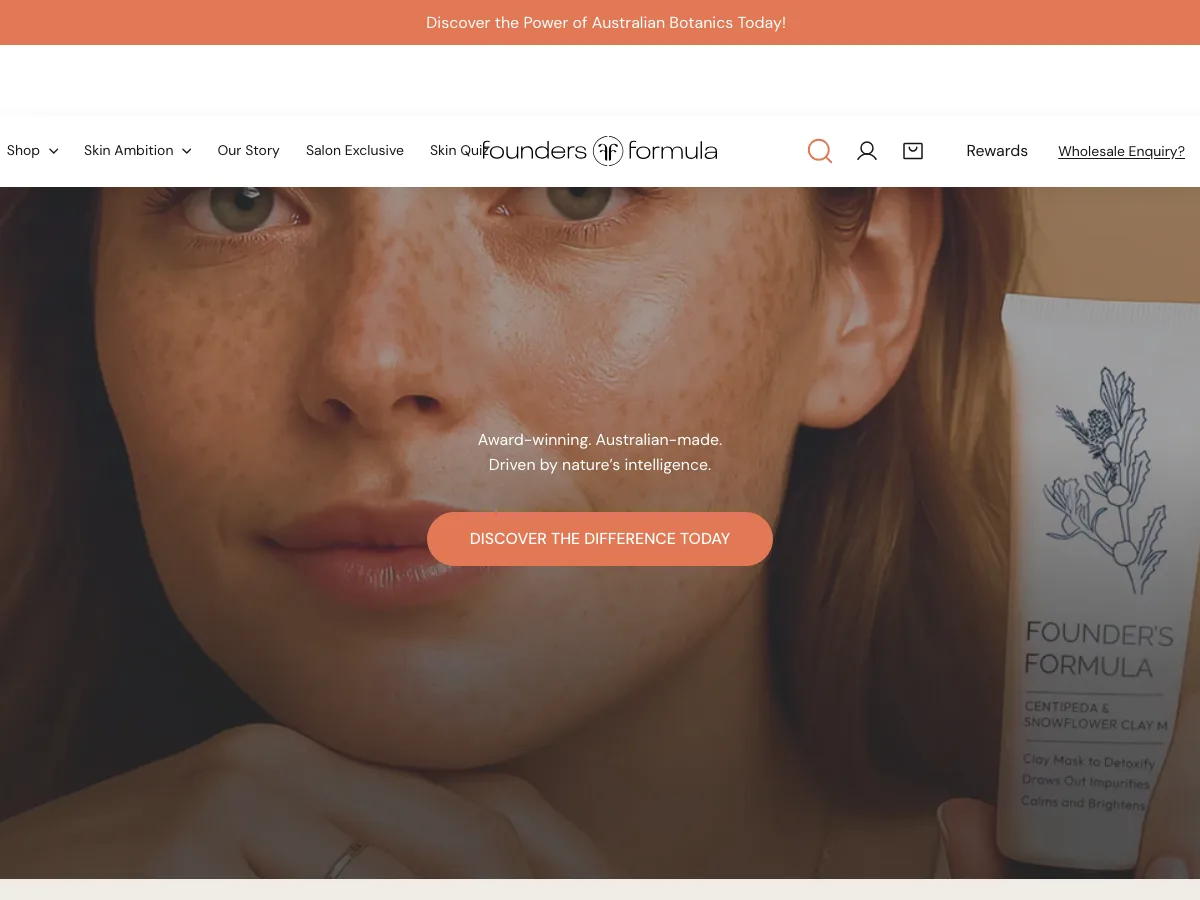 Founders Formula Shopify storefront homepage