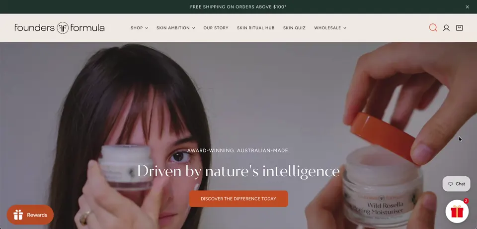 Founders Formula Shopify storefront homepage