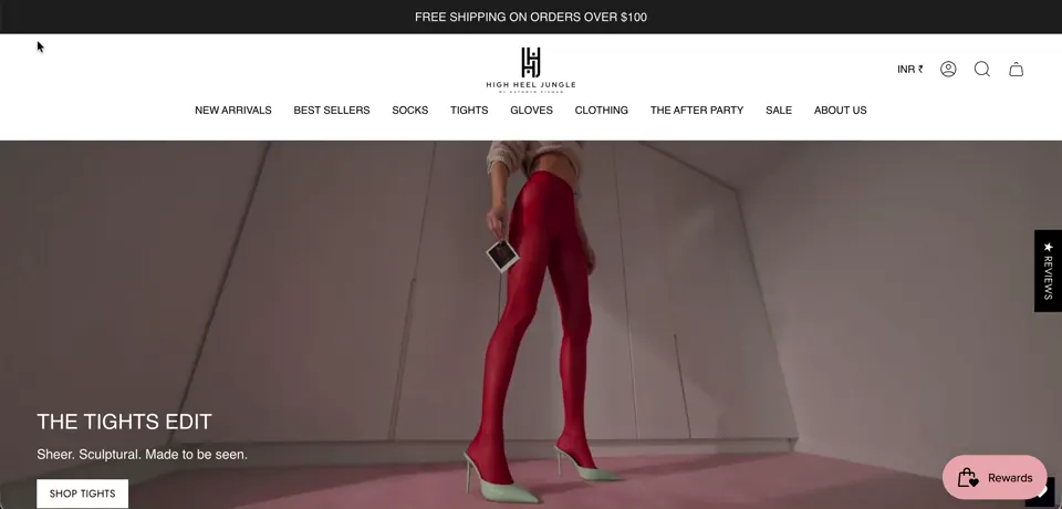 High Heel Jungle Shopify storefront homepage