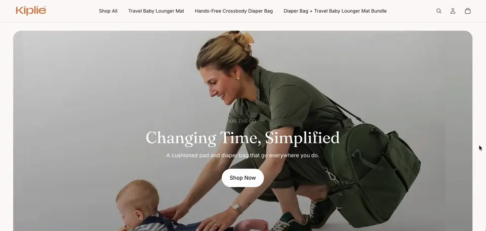 Kiplie Shopify storefront homepage